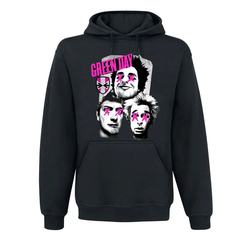 Melhor Moletom Masculino de Manga Longa com Capuz Estilo Rock Punk Green Day, Solto, para Outono e Inverno