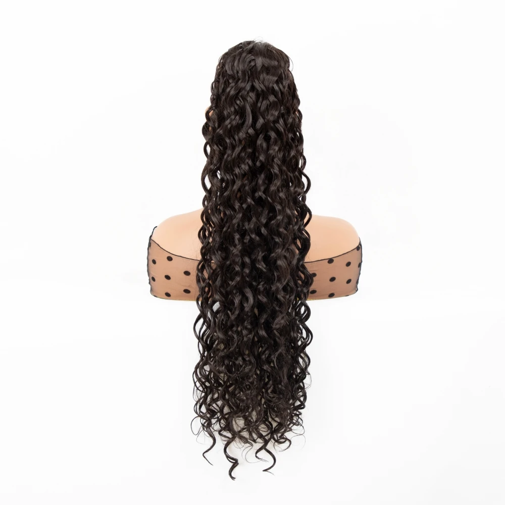 30 Inch Water Wave Synthetic Protein Fiber Ponytails Long Curly Futura Hair Ponytails Heat Resistant Curly Synthetic Futura Hair