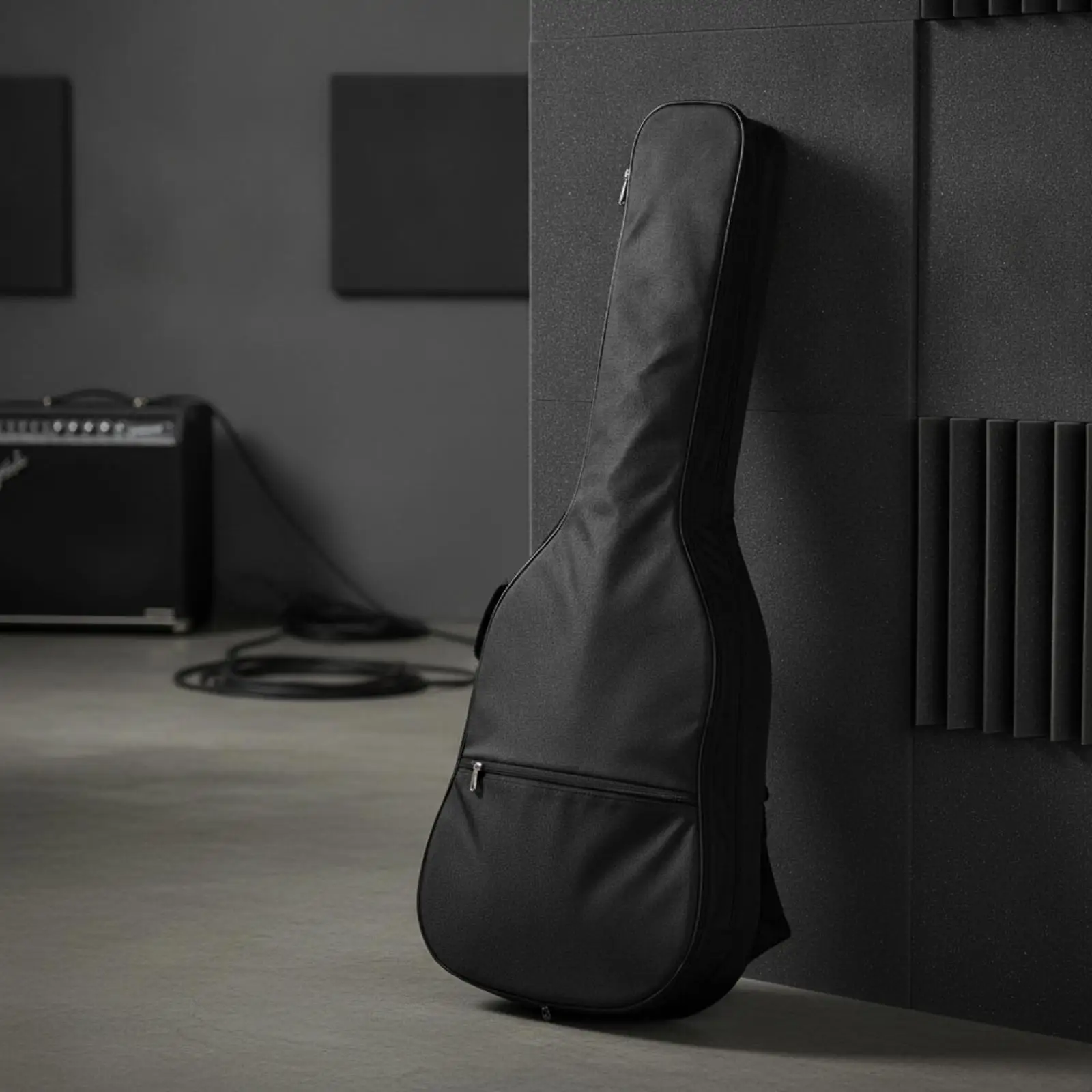 Bass Guitar Backpack Shock-Absorbing Bass Guitar Bag with Pockets Adjustable for Artists, Performances, Music Lessons,