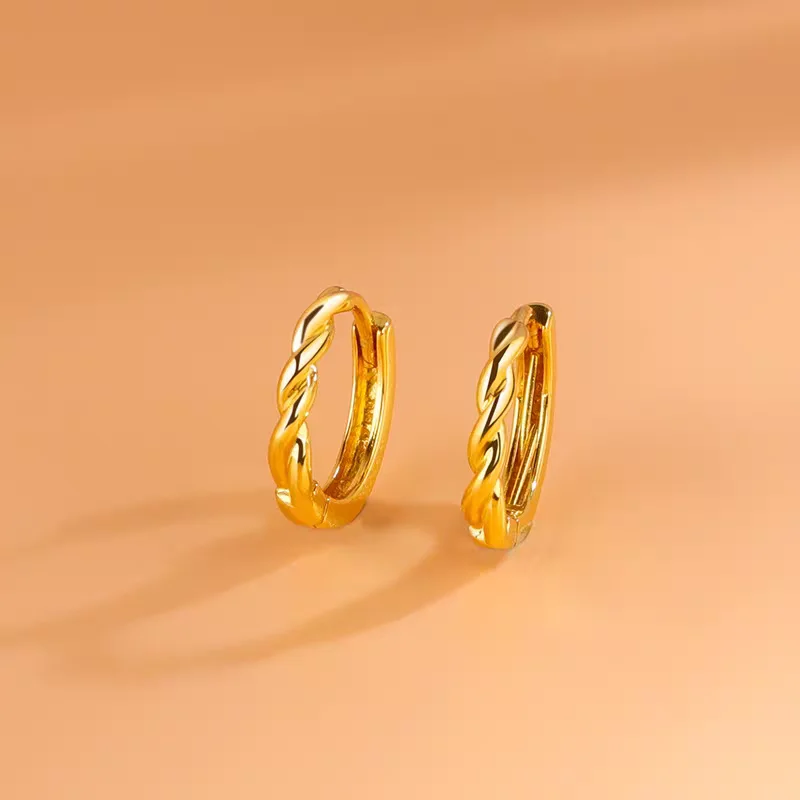 

Sterling Silver Earrings New Style for Women Simple Elegant Small Unique Spiral Design Fashionable High End Ear Jewelry