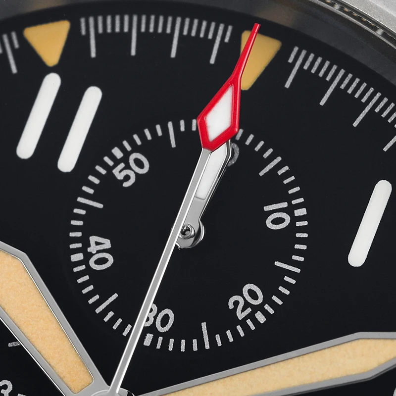 Militado ML1868KF Retro VK67 Quarz-Chronographenuhr, Edelstahlgehäuse, 3 Zifferblätter, wasserdicht, 100 m, Multifunktions-Militäruhr – Detail 24