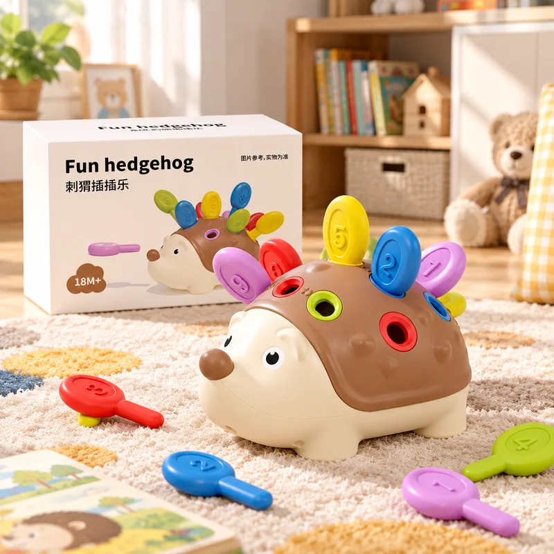 Hedgehog Fine Motor Skill Training Toy Educational Sensory Puzzle Hand Eye Coordination Brain Development Interactive Plaything