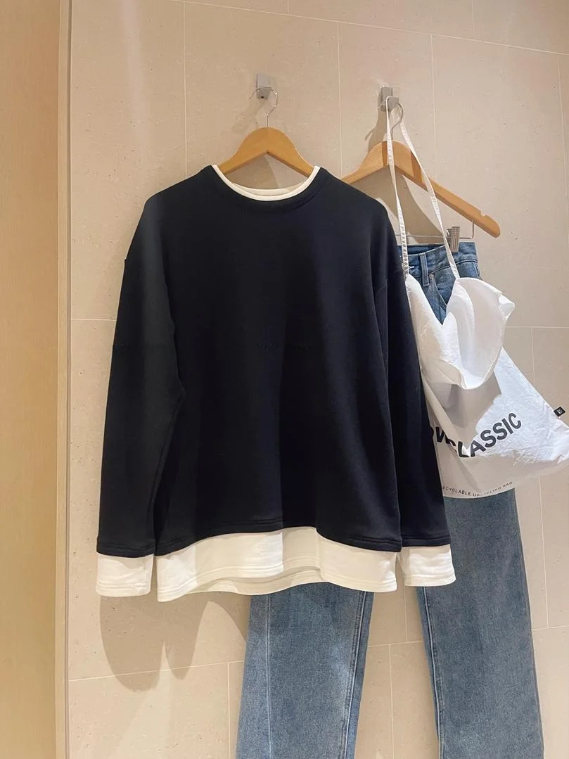 

KOGIRL Модная корейская теплая женская футболка с длинным рукавом, свободного кроя, для похудения, комфортная, зимний топ