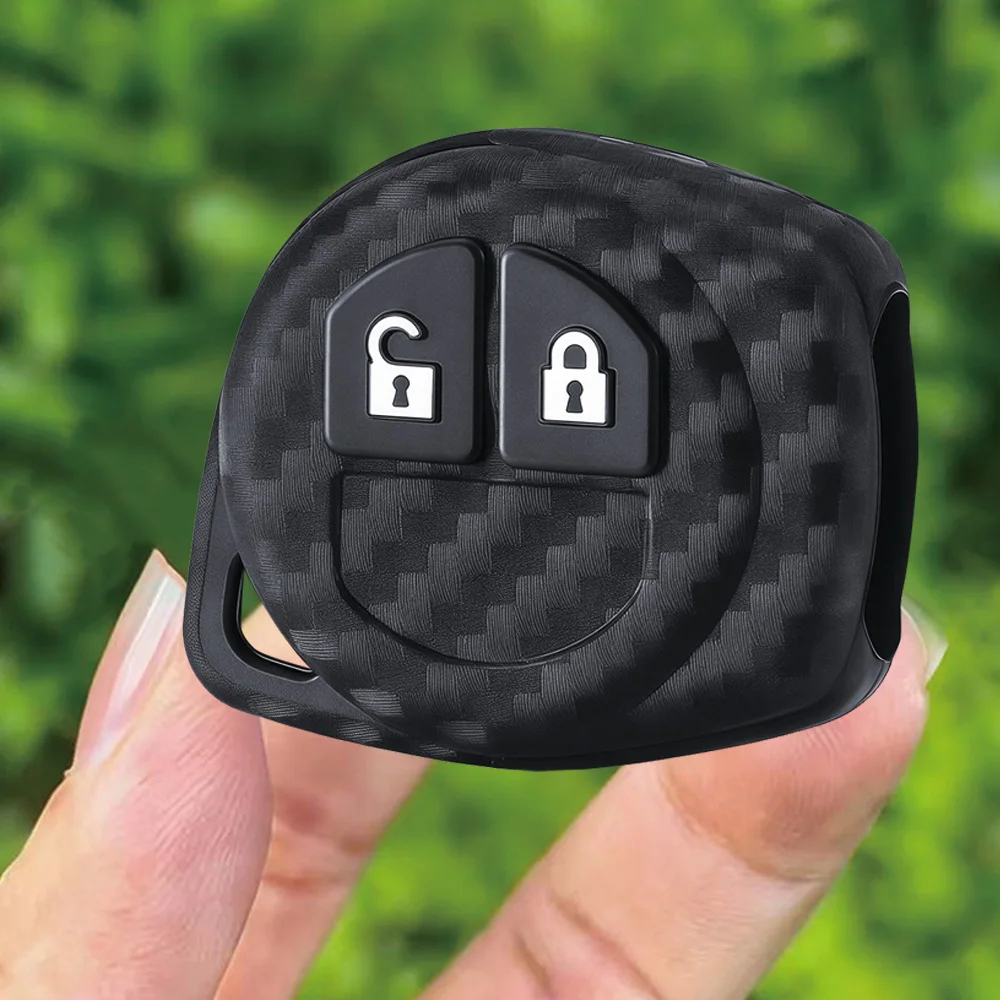 Carbon Silicone Car Key Case Cover For Suzuki Igins Alto SX4 Vauxhall Agila 2005-2010 Styling NEW Arrival