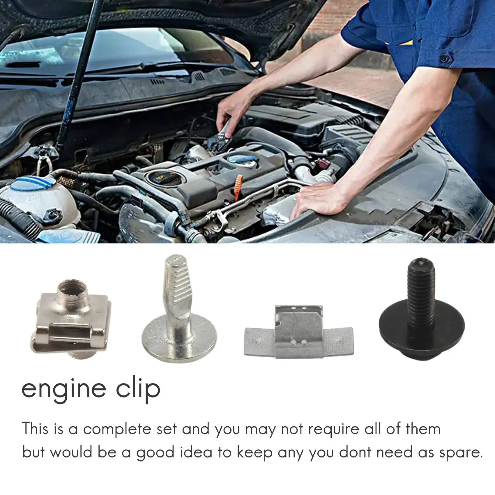Super Sale 20 Pcs Engine Cover Fixing Fitting Clips Screws Kit for Citroen C5 Peugeot 407 view 4