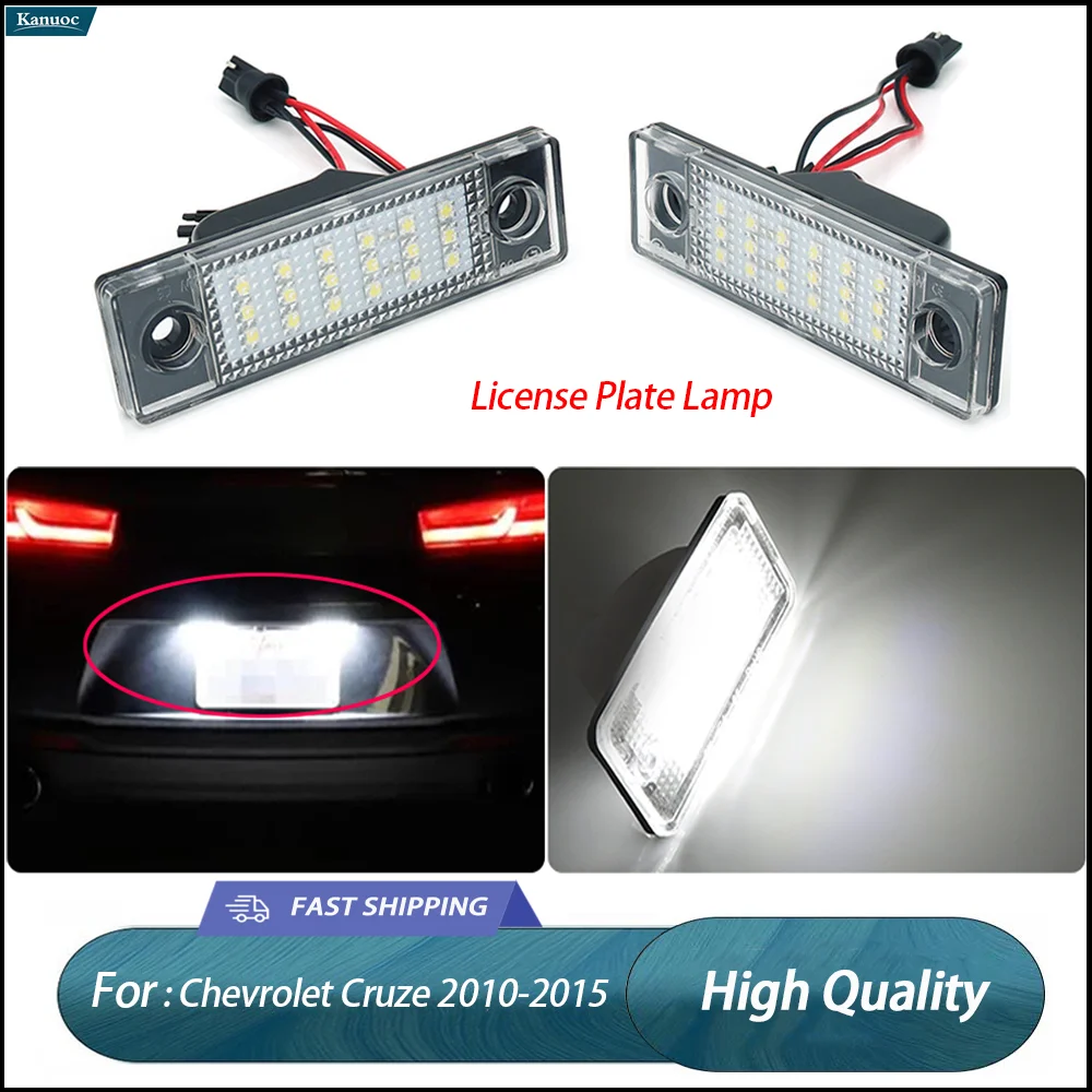 

2Pcs LED License Plate Lamp Kit For Chevrolet Cruze 2010-2015