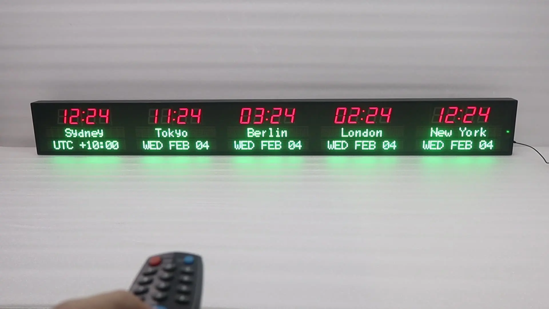 LED Electronics Hotel Lobby Bank Airport Railway Station Digital Time Worldwide