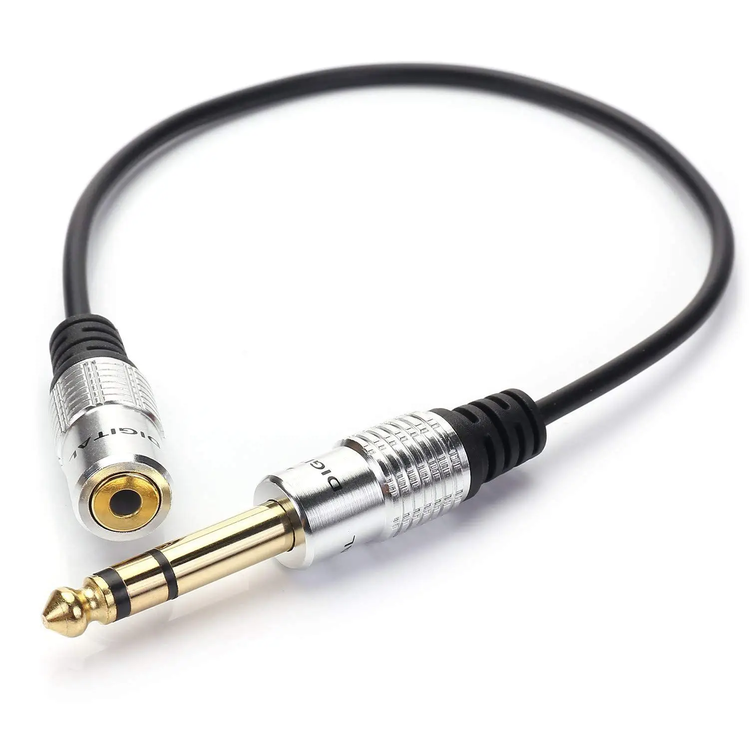 HFES New 1/4 inch to 3.5mm Stereo Adapter Cable 6.35mm TRS Male to 3.5mm Female Quarter Inch Headphone Jack Converter AUX Conn