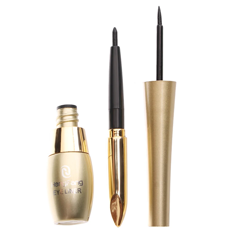 Golden Waterproof Double Ended Black Long Lasting 2 In 1 Eyeliner Liquid Eyeliner Pencil Beauty Tool Eye Makeup