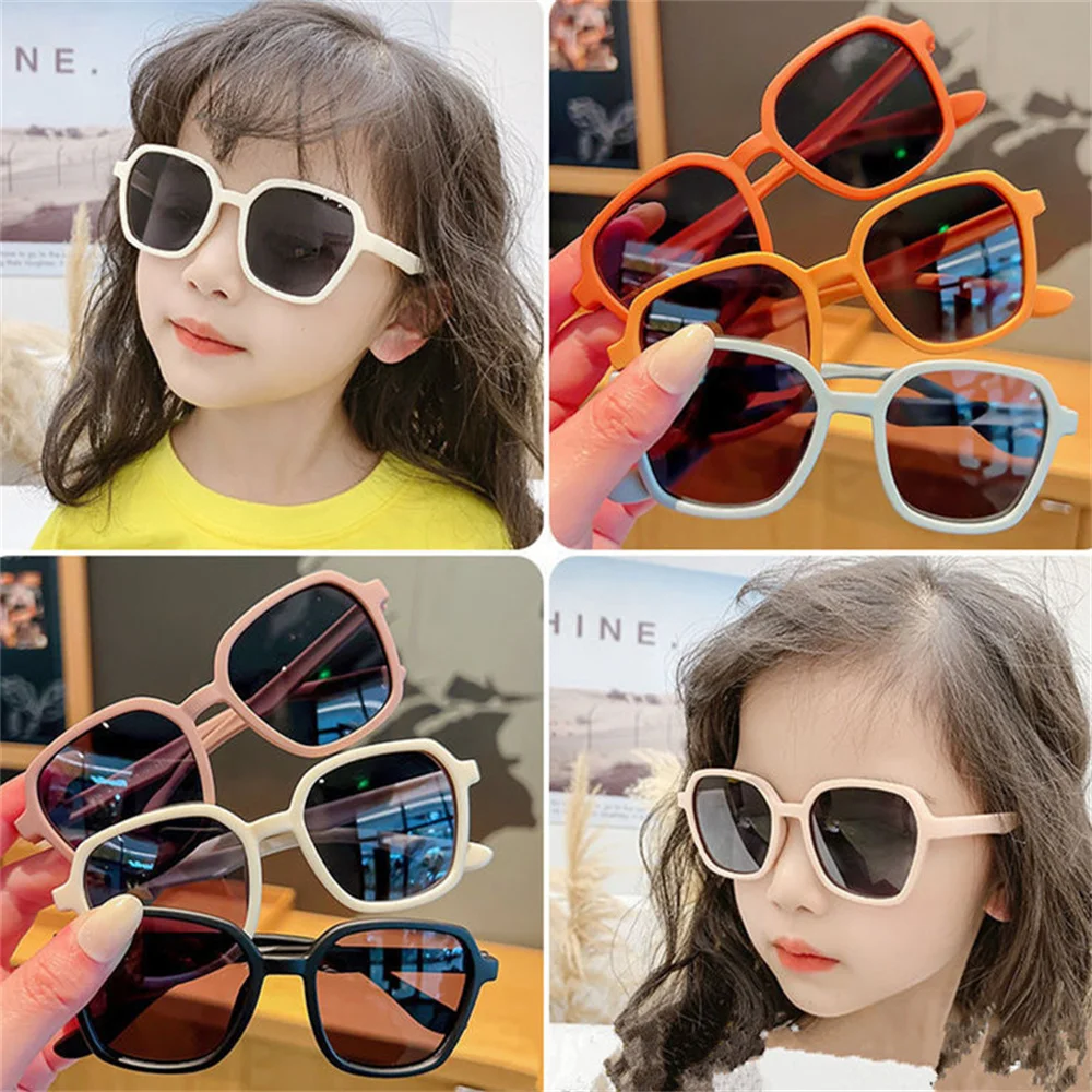 

Square Kids Sunglasses Silicone Flexible Safety Children Sun Glasses Fashion Boys Girls Shades Eyewear UV400