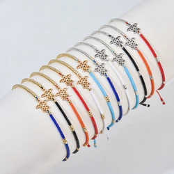 ZMZY Wholesale Cute Animal Turtle Bracelet Stainless Steel Charm Women's Rope Bracelet Fashion Summer Beach Party Jewelry Gifts