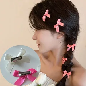 4/6/8/10 PCs Kinder süße Farbe Solid Mini Bowknot mit Haare Grundnahrungsmittel Baby Girlet Ballett geflochtenes Band des Haarzubehörs Großhandel 8 Hauptverkaufshaar Großhandel - №7