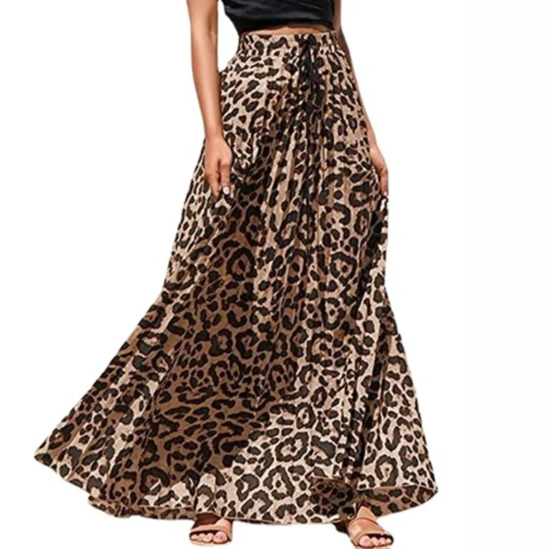 Summer Casual High Waist Skirts Women Saia Fashion Bohemian Long Skirt Woman Clothes Jupe Vintage Faldas Maxi Ropa Mujer Bottom