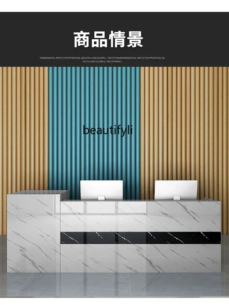 

Asmt14 New Arrivals Modern Minimalist Supermarket Cashier Machine Shop Reception Desk Paint Imitation Marble Bar Cabinet S 14