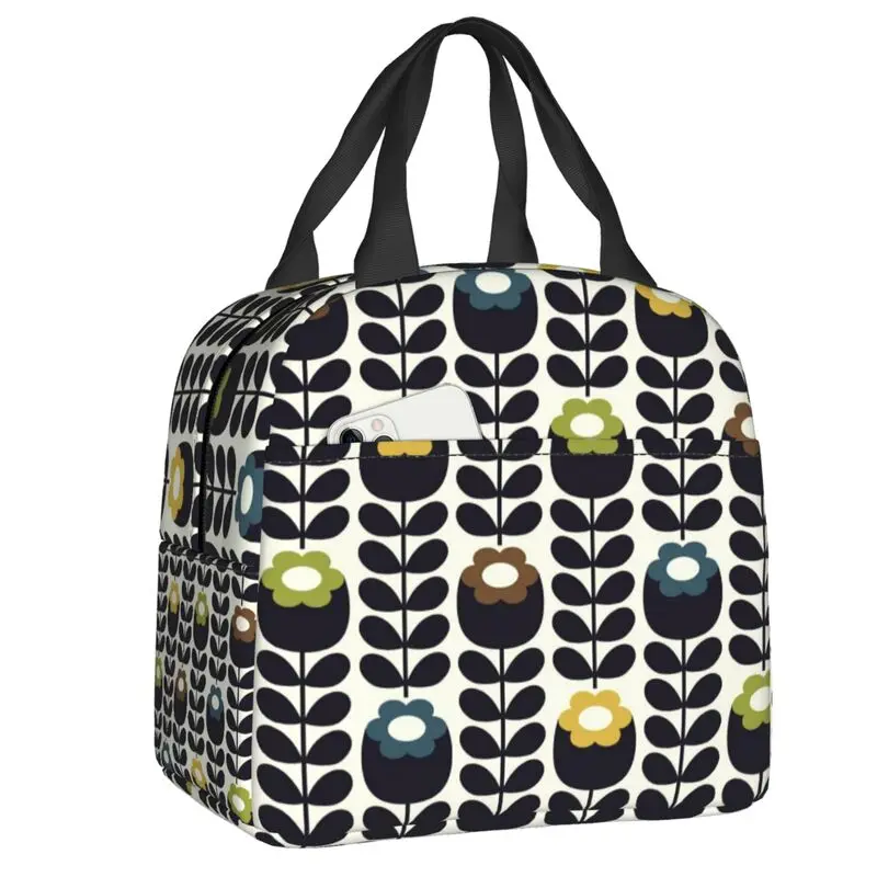 Orla Kiely Insulated Lunch Bag for Women Portable Floral Scandinavian Thermal Cooler Bento Box Office Picnic Travel