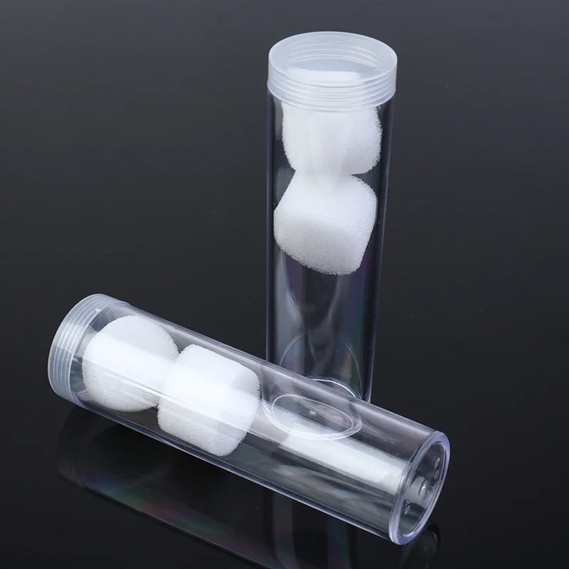 

5PCS Plastic Storage Tubes Round Clear Coin Tubes for Coin Collection Storage Supplies with Screw Caps and Anti-Shock Foam Pads