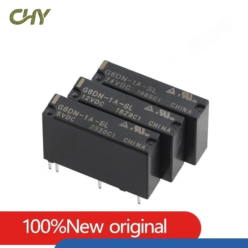 100% Original New G6DN-1A-SL 5VDC 12VDC 24VDC 5A 4Pin G6DN 1A SL DC5V 12V 24V Miniature Relay