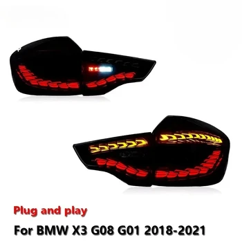 Car LED Lamps Tail Light Assemblies For BMW X3 G08 G01 2018-2021 Auto Rear Fog DRL Brake Turn Signal Lamp Plug and Play