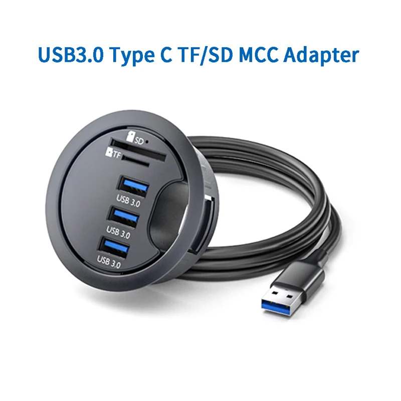 

Настольный USB-концентратор USB3.0 HUB USB3.0 Type C TF/SD MCC-адаптер для настольного ПК USB-концентратор