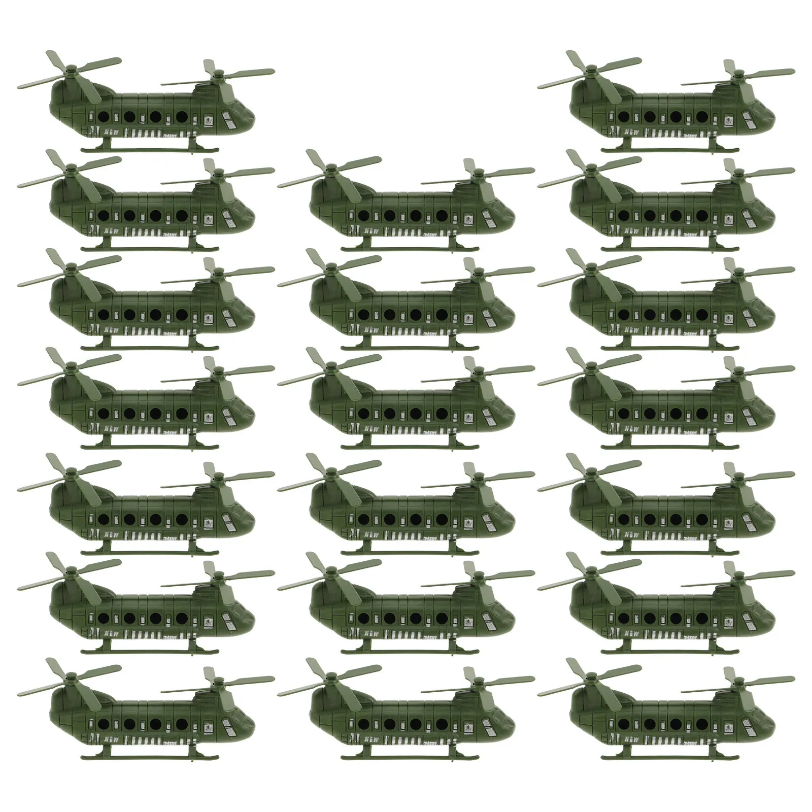 

20Pcs Military Helicopter Dual-Rotor Aircraft for Kids Boys Girls Realistic Transport Plane Set Display Decoration