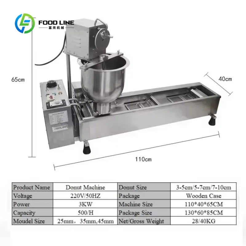 Customized Industrial Full Automatic Large Doughnut Donut Making Forming Machine Commercial Donuts Machine Stainless Donut Maker