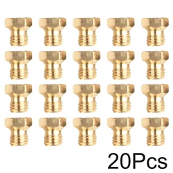 20Pcs Brass Jet Nozzle Propane Burner Orifice Kit Grill Replacement Parts LP Gas Cast Iron Burner Nozzle Cookware Parts