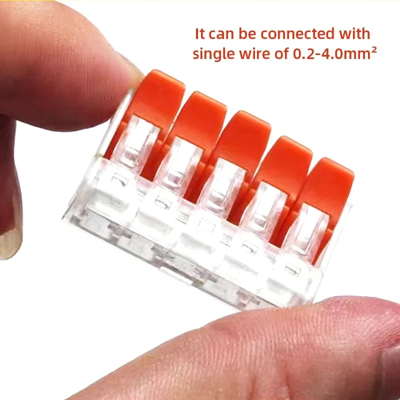 75pcs Box Type Electrical Wire Connector 2 Port 3 Port 5 Port Mini Quick Connector Universal Wire Connector Terminal