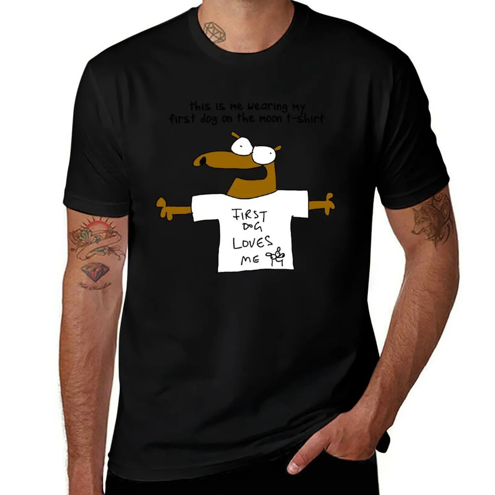 This is my Firstdog Onthemoon T-Shirt Large Size Short Sleeve T-Shirt
