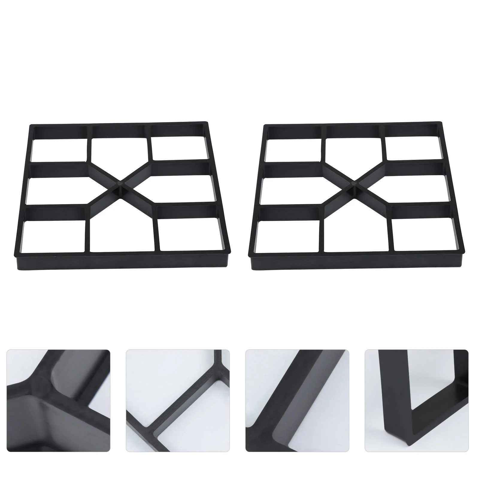 2 Pcs DIY Paving Mold Modeling Tool Path Molding Maker Cement Molds Stone Plastic Floor Sidewalk