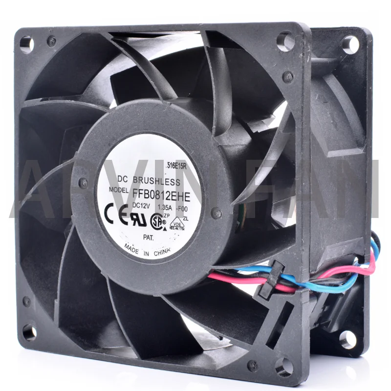 Brand New Original FFB0812EHE-F00 8cm 8038 80x80x38mm 12V 1.35A 3 Line Server Large Air Volume Cooling Fan