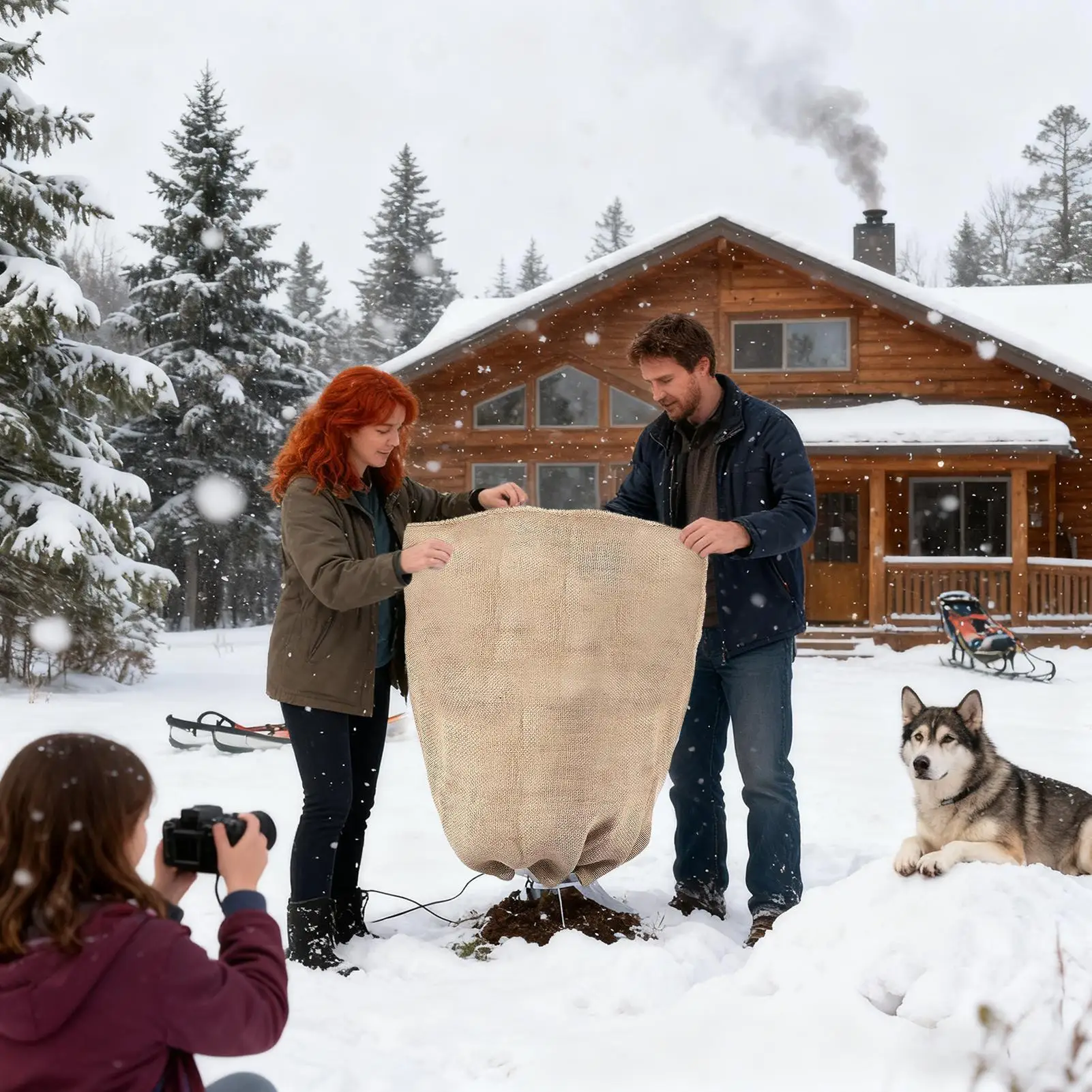 

Plant Covers For Winter Burlap Wrap Bag With Drawstring Frost Cloth For Outdoor Garden Patio Greenhouse Vegetable Flower
