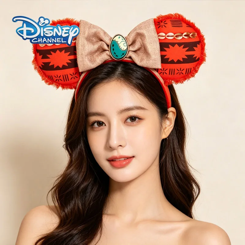 Disney Moana 2 Mickey Ears Headband & Pua Plush Pig Headband Cute Cartoon Character Hair Accessory For Women Girls Park - view 2