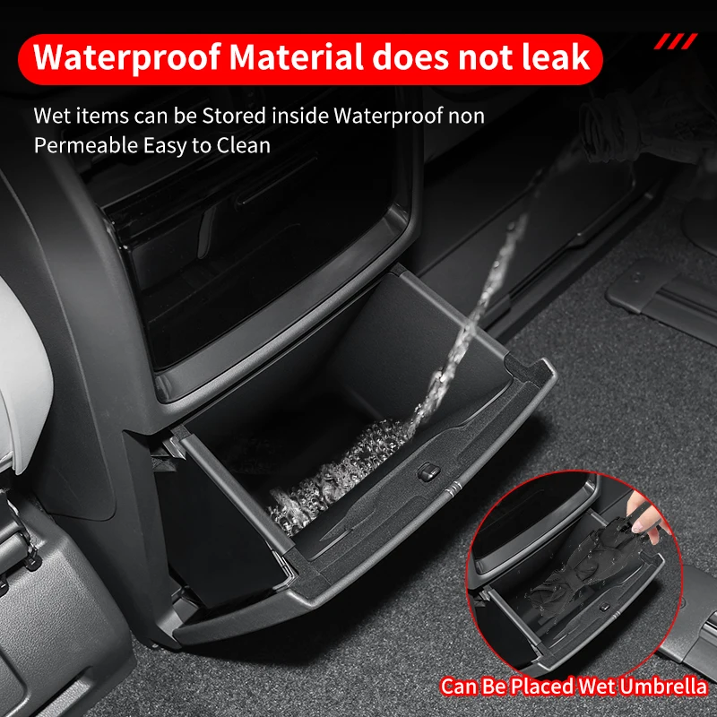 صينية تنظيم وحدة التحكم الخلفية (لـ 2023-2025 Toyota Alphard/Vellfire 40 Series) TPE سجادة ضد الإنزلاق صندوق مسند الذراع ملحقات مقاومة للغبار