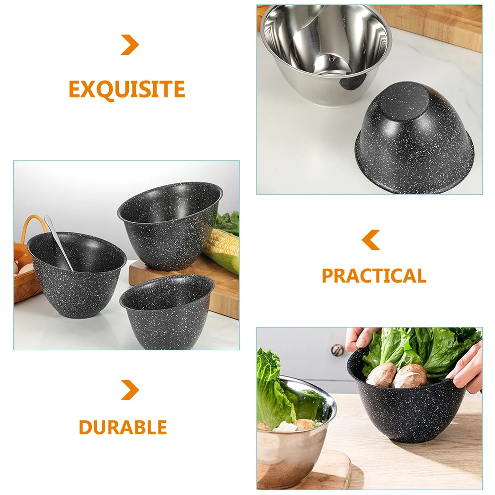 

Stainless Steel Bowls Angled Mouth Easy Clean Kitchen Vegetable Stainless Steel Bowl Lettuce Serving Bowls