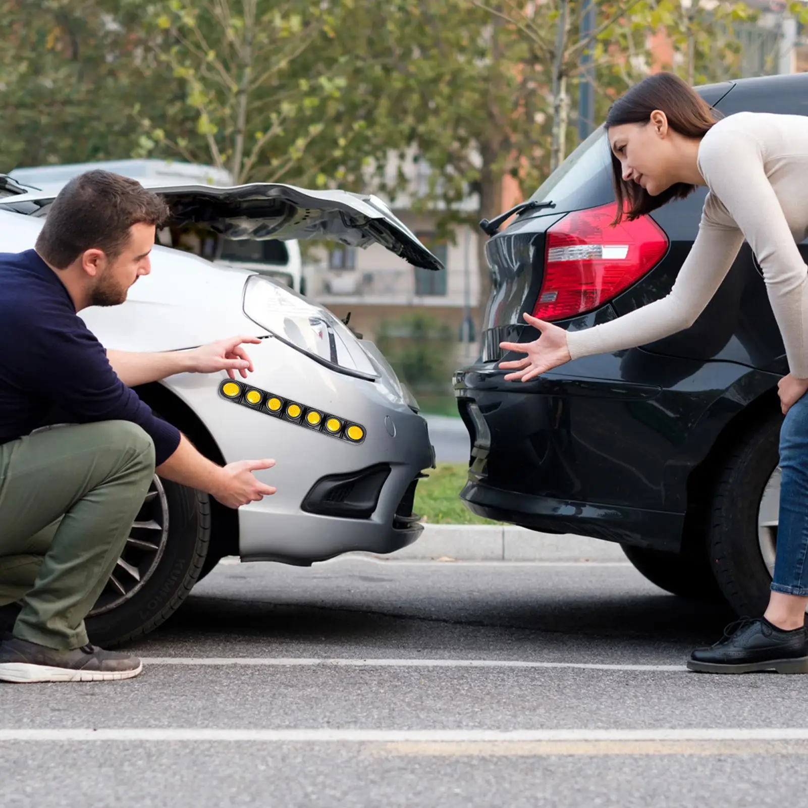 

Светоотражающие наклейки для автомобилей, 2 шт., складной бампер, предупреждающие светоотражающие наклейки для автомобиля, внедорожника, грузовика, мотоцикла, спереди и сзади
