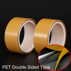 PET Double Sided Super Sticky Adhesive Tape Heat Resistant 0.05mm Thick Transparent PET Strong Double-sided Tape 1PCS 10M/Roll