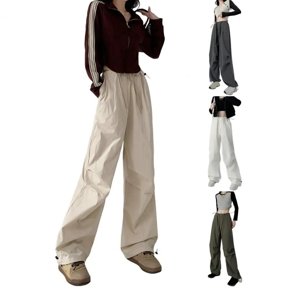 Losse streetwear casual cargobroek voor dames nieuwe bodems zomer dunne rechte broek mode zakken Koreaanse pantalon femme