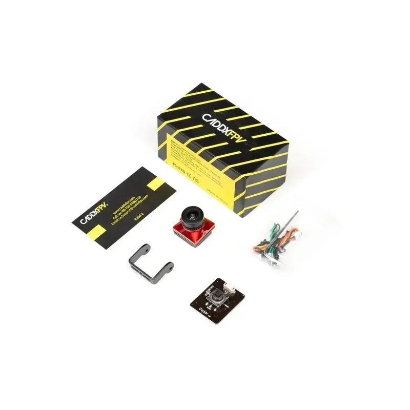 Caddx Ratel 2 V2 FPV Camera, 2.1mm Lens Super WDR 1200TVL 16:9/4:3 Switchable 19x19mm for RC Racing Drone Quadcopter FPV