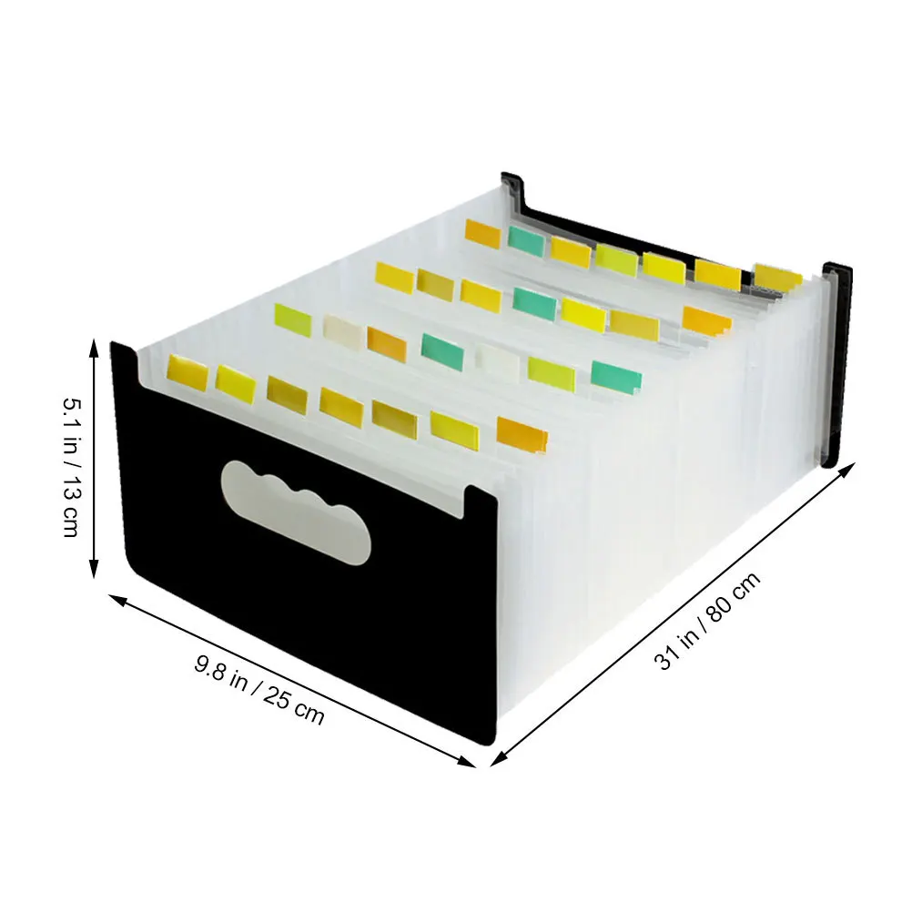 

Portable Mini Accordion File Folder A6 Expanding Waterproof Plastic Document Organizer Small Office Folder Bag Receipt Paper