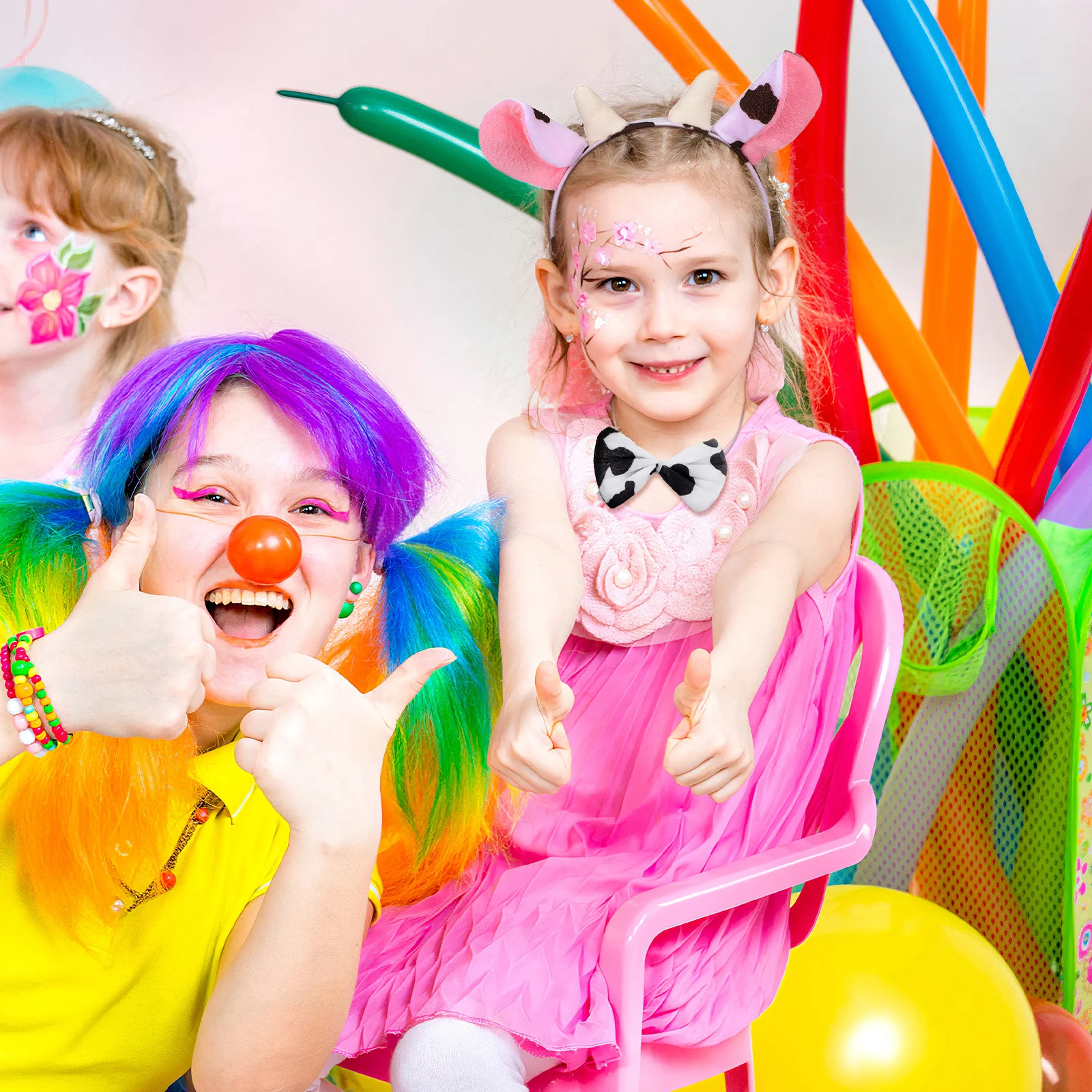 Juego de accesorios para disfraz de vaca, diadema con orejas, pajarita, cola para fiesta de Halloween, Carnaval, mascarada, accesorio divertido, 3 uds.