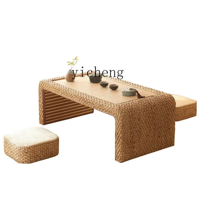 rattan tatami  tea table simple bay window table household floor combination small table