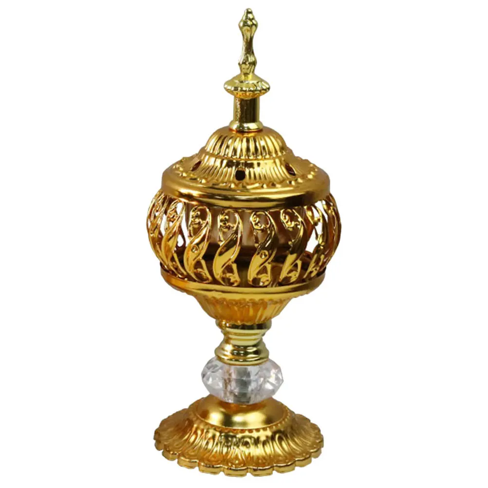 

Metal Incense Burner Middle East Style Elegant Aromatherapy Stove Home Decor Bedroom Office Aromatherapy Furnace Small Censer