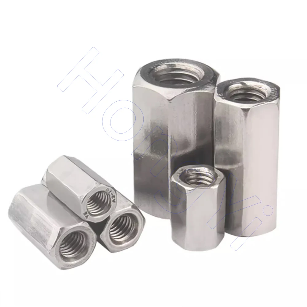 Hex Column Pillars M3 M4 M5 M6 A2 Stainless Steel Hexagon Extend Long Lengthened Rod Connector Joint Sleeve Tubular Coupling Nut