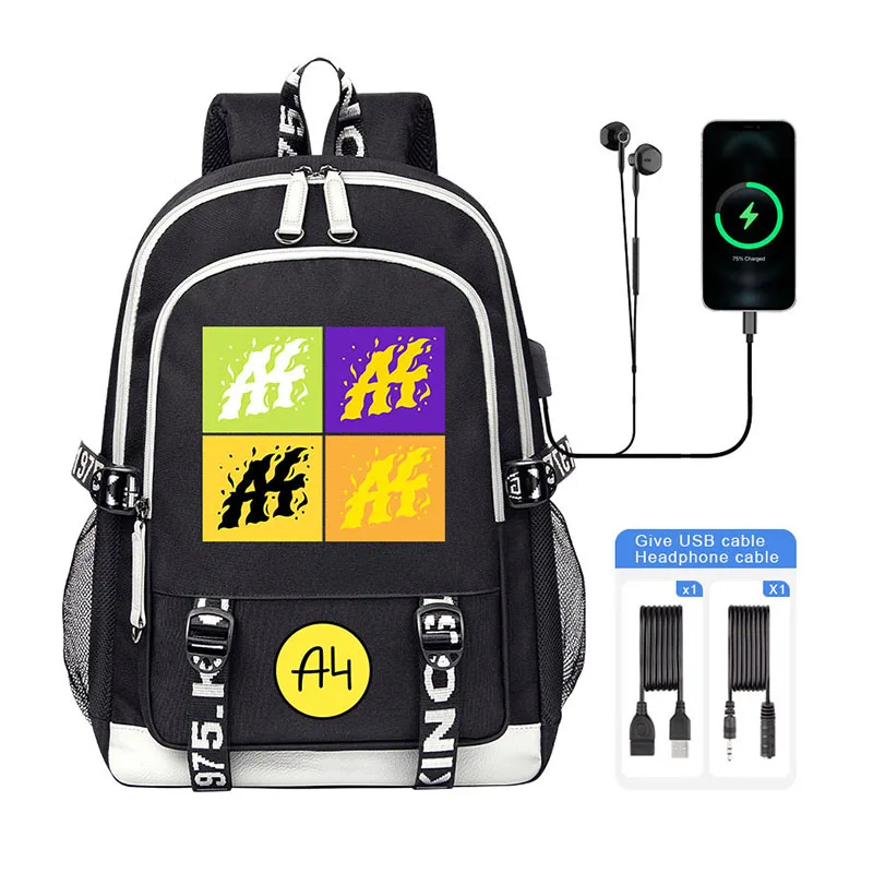 ВЛАД А4 Kids Backpack Cartoon A4 Vlad High capacity USB girl boy Schoolbag Teenage students Book Bag Men Laptop Shoulder Bag