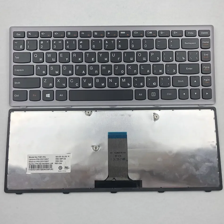 

Russian Laptop Keyboard For LENOVO Ideapad G400S G405S G410S S410P Z410 Silver Frame RU Layout