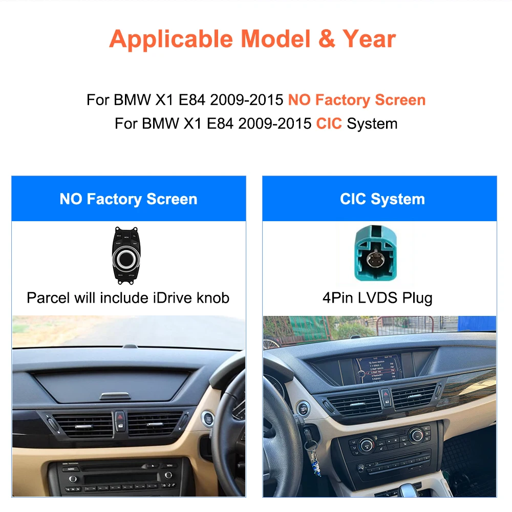 Bonroad 10.25 Inch Wireless CarPlay Android Auto Car Multimedia Linux Stereo For BMW X1 E84 2009-2015 IDrive CIC System With Autolink Airplay Support Youtube
