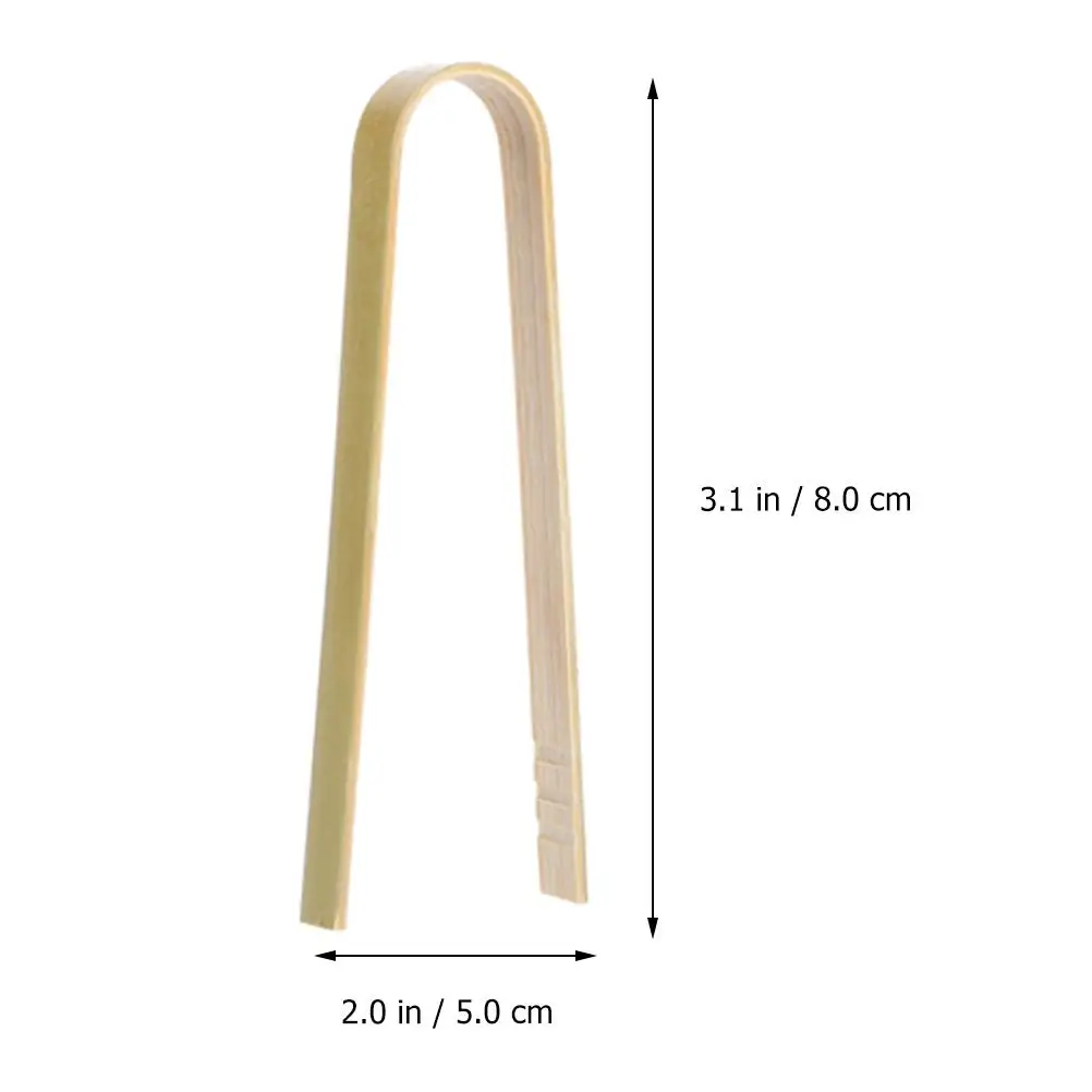 20 Pcs Kitchen Bread Clip Mini Tongs for Serving Supplies Disposable Bamboo Clips