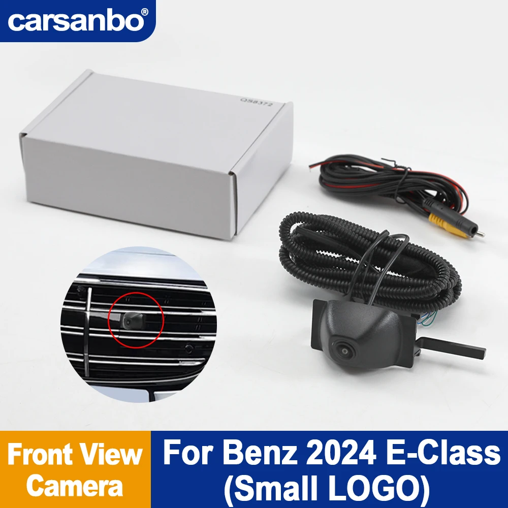 Carsanbo For Benz 2024 E-Class Small LOGO Front View Camera Car Waterproof Night Vision Fisheye Vehicle Front Camera
