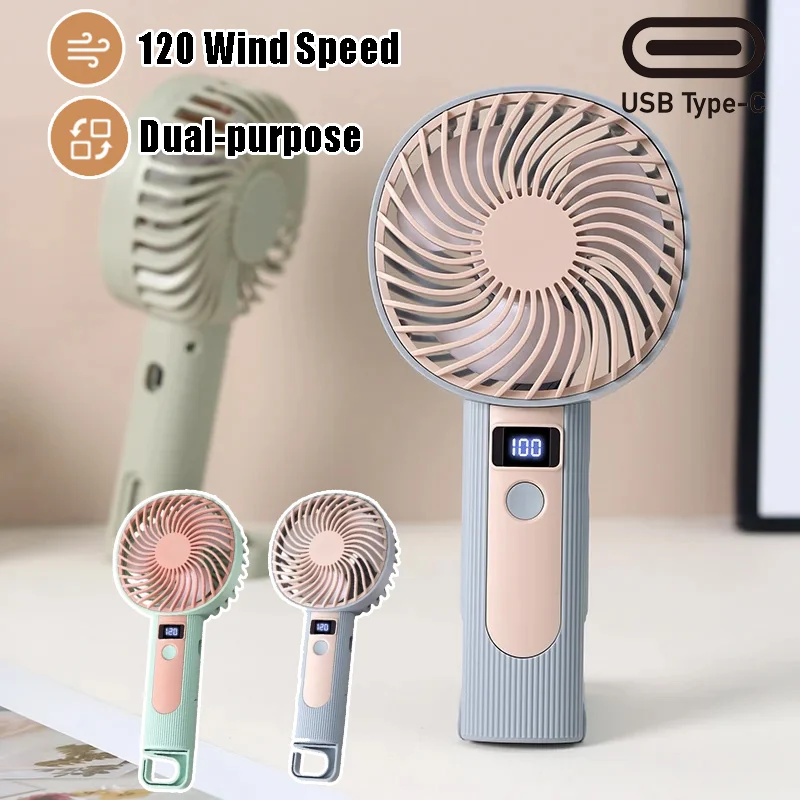

Мини-вентилятор USB с цифровым дисплеем, 120 регулируемых скоростей, портативный, настольный, персональный охладитель воздуха для путешествий и дома