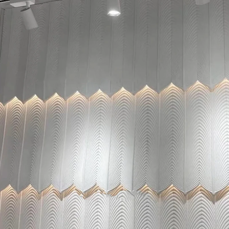 Factory Direct Sales Modern Casual Integrated PU Feather Stone Background Wall Abrasion Resistant Flexible Artificial Stone